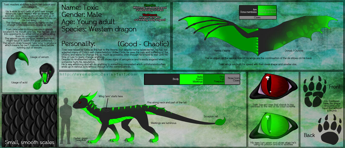 Toxic Reference Toxic reference sheet by Eyenoom on DeviantArt