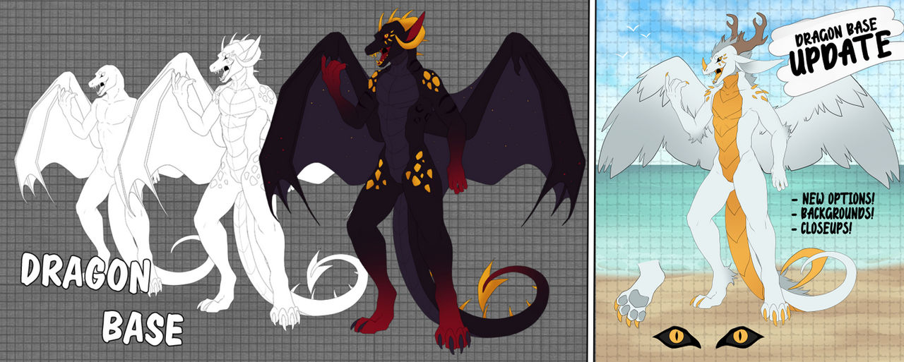 Dragon In Base Anthro Dragon Base ( + Update ) by Eyenoom on DeviantArt