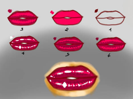 How to  Draw a lips 