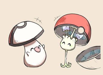 Mushrooms And Pokeballs