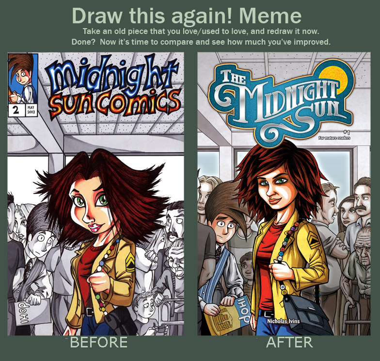 The Midnight Sun, #1 Cover Before and After