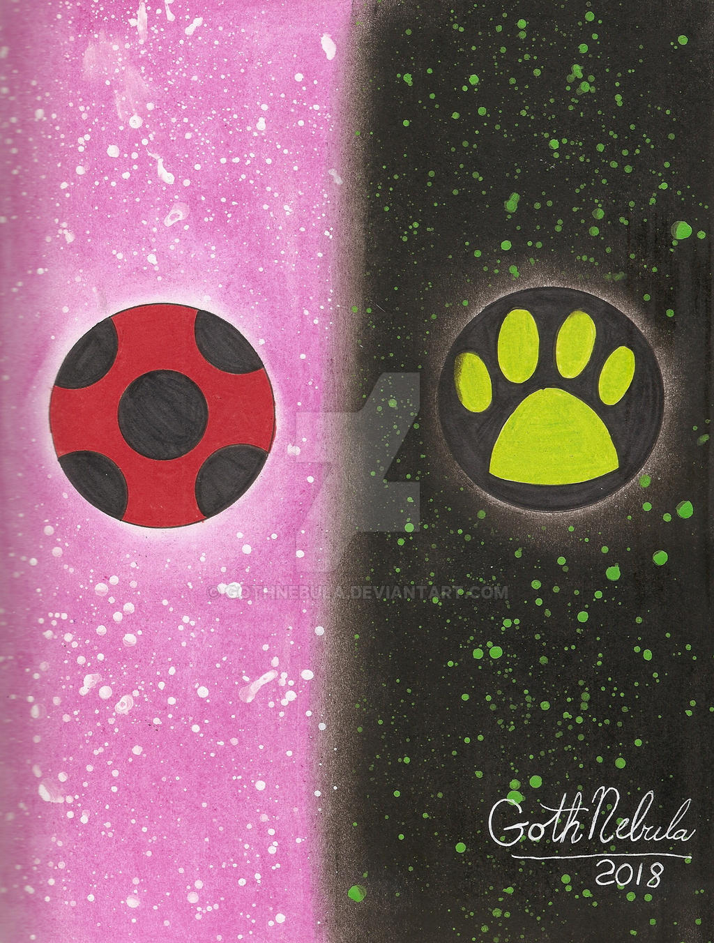 Miraculous Ladybug And Cat Noir Symbols By Gothnebula On
