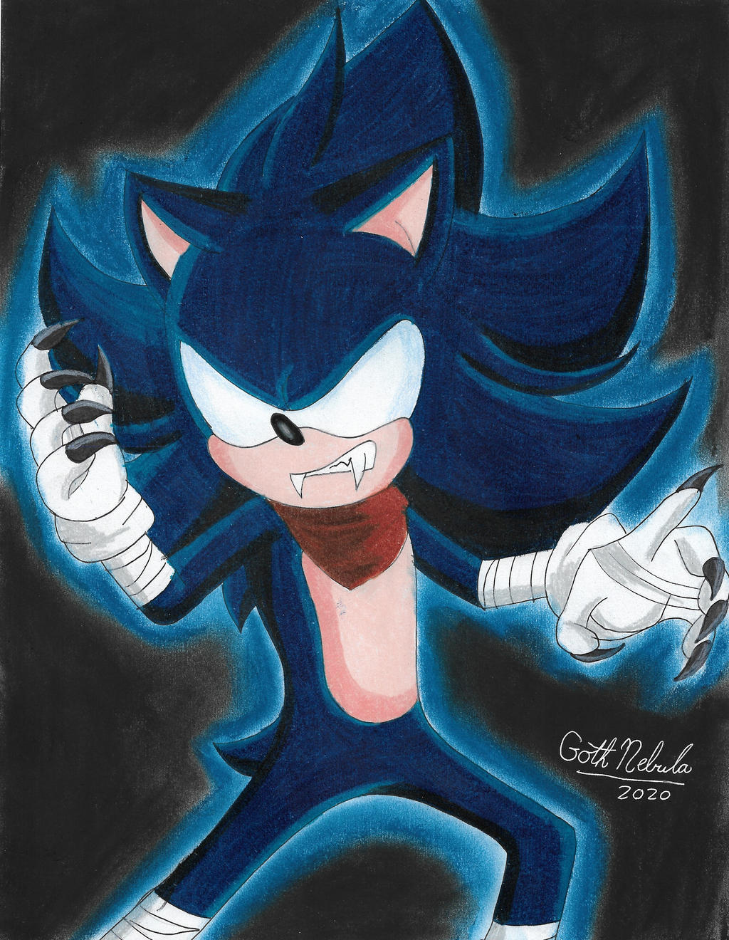 Dark sonic  Sonic, Sonic the hedgehog, Sonic fan art