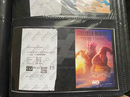 Godzilla and King Kong movie ticket