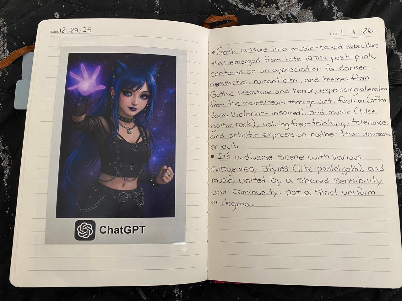 Goth Notes App Goth culture journaling by GothNebula on DeviantArt