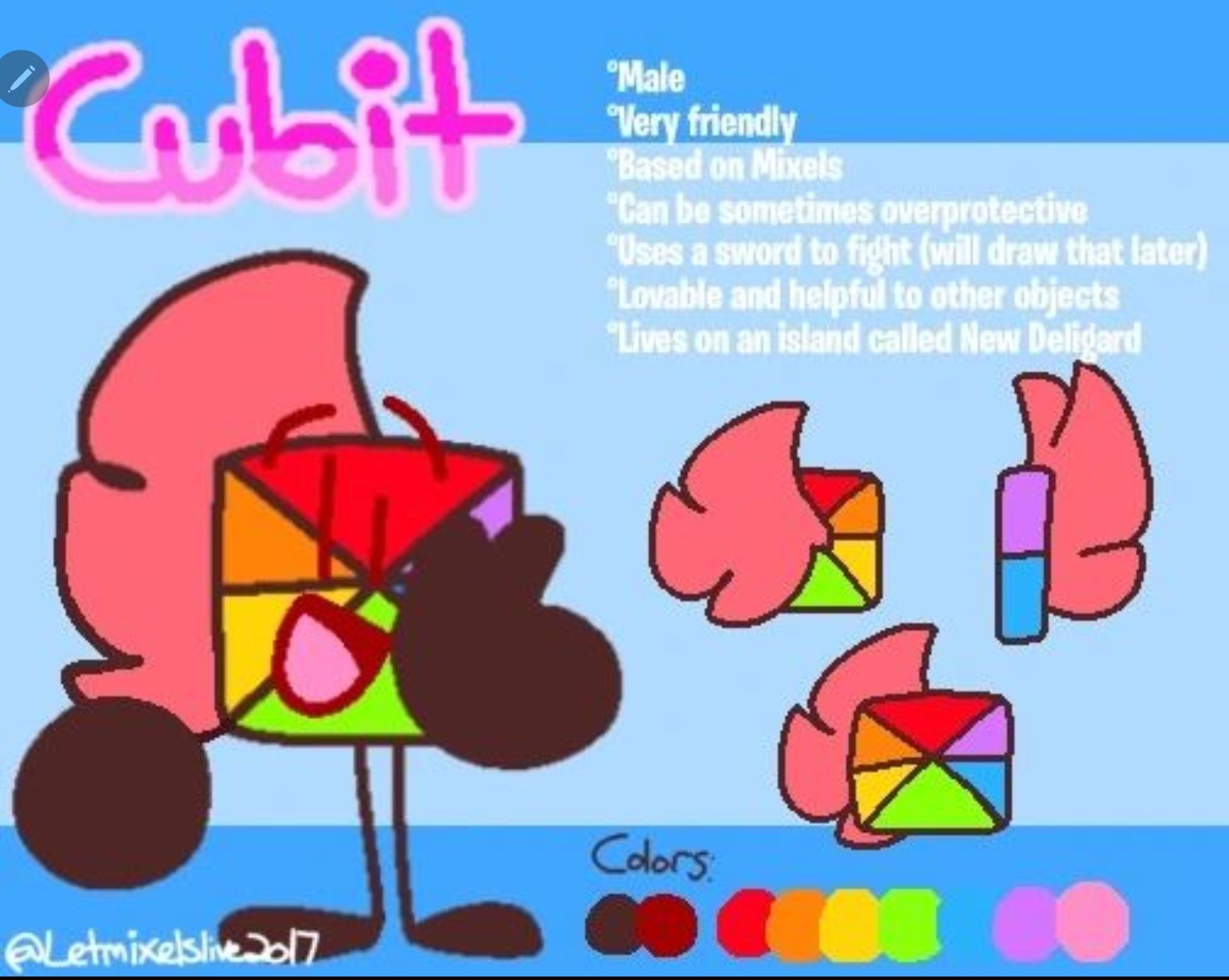 Object OC: Cubit (REF Sheet) by LattePinkstar2017 on DeviantArt