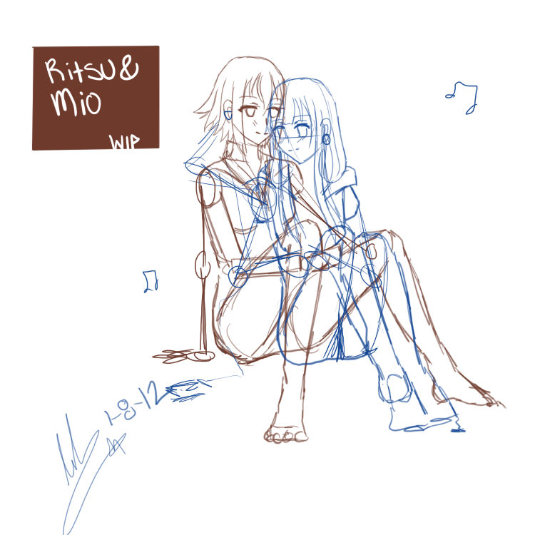 Mio Slaps Ritsu Ritsu x Mio WIP by VBunny on DeviantArt
