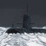 soviet submarine in the polar region
