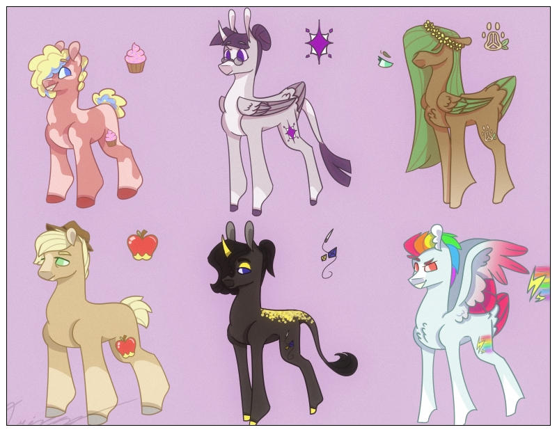 Mlp Rd Mane MLP mane 6 redesigns by ponchojasper2 on DeviantArt