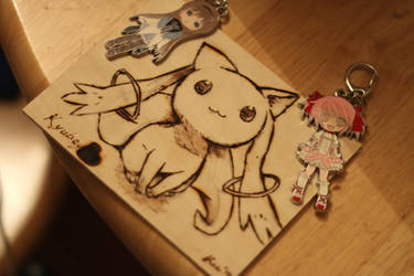 Madoka Magica Kyubey Pyrography [GIVEAWAY CLOSED]