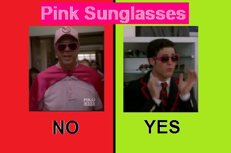 Pink Sunglasses Yes and No