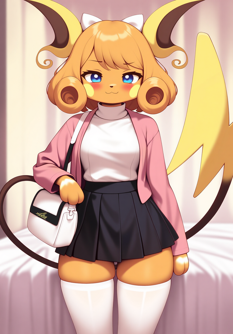 Ffeamle Raichu 26E-Raichu | Pokemon Anthro by PenguTG on DeviantArt