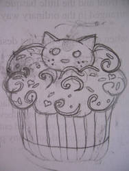 Cupcake Kitty Sketch Design #2