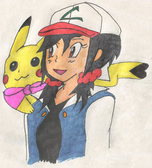 Ashley and  Pikachu