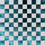 blue chequered background