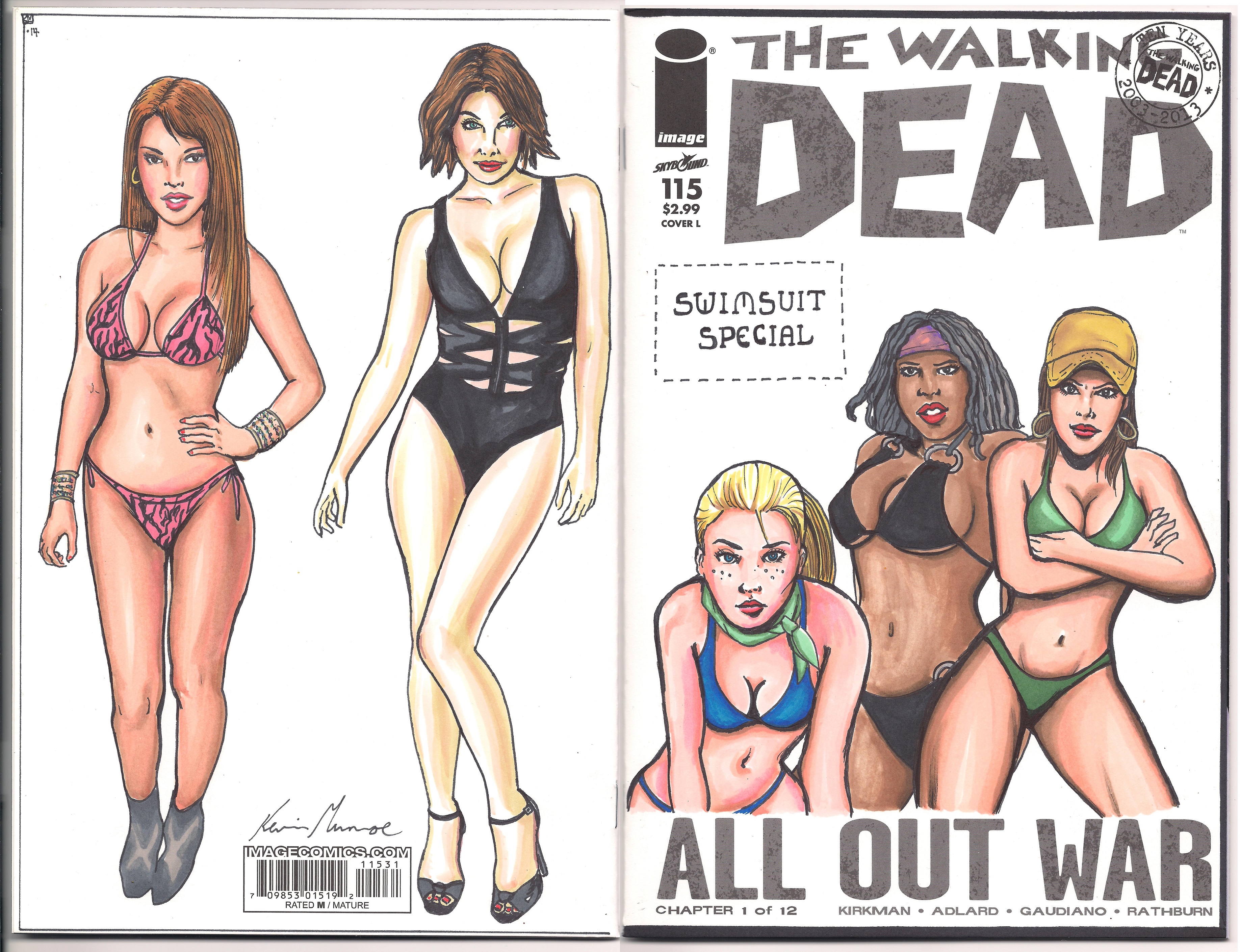 Walking Dead Swimsuuit Edition Sketch cover