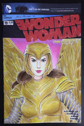 Wonder Woman Golden Armour sketch cover Gal Gadot