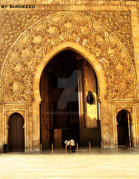 People vs building,mosque door