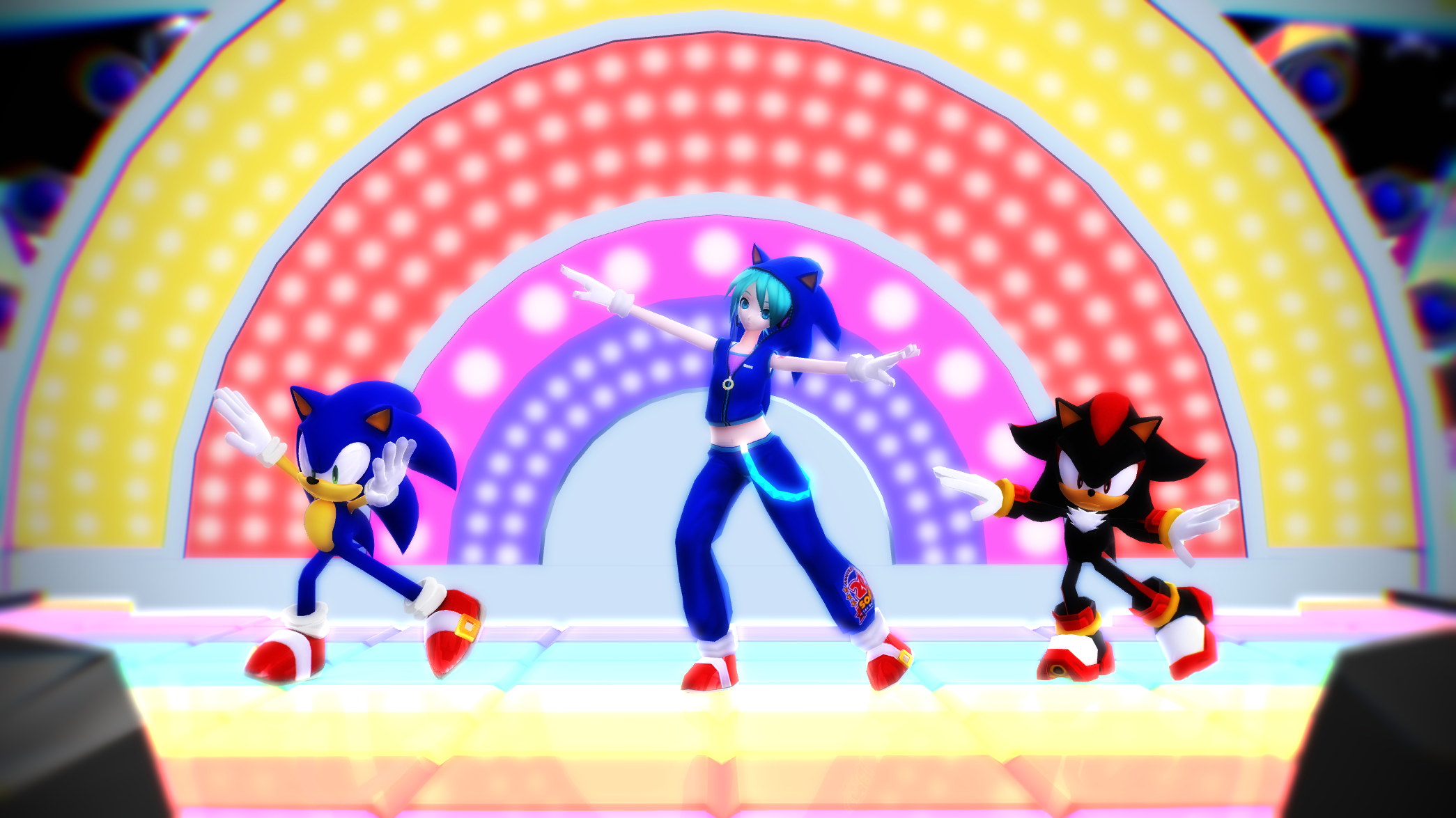 MMD: Miku and Sonic Electric Angel