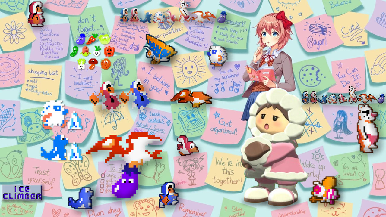 Sayori x Nana (Sayo-Nana) - ''Sticky Notes'' by MickMick247 on DeviantArt