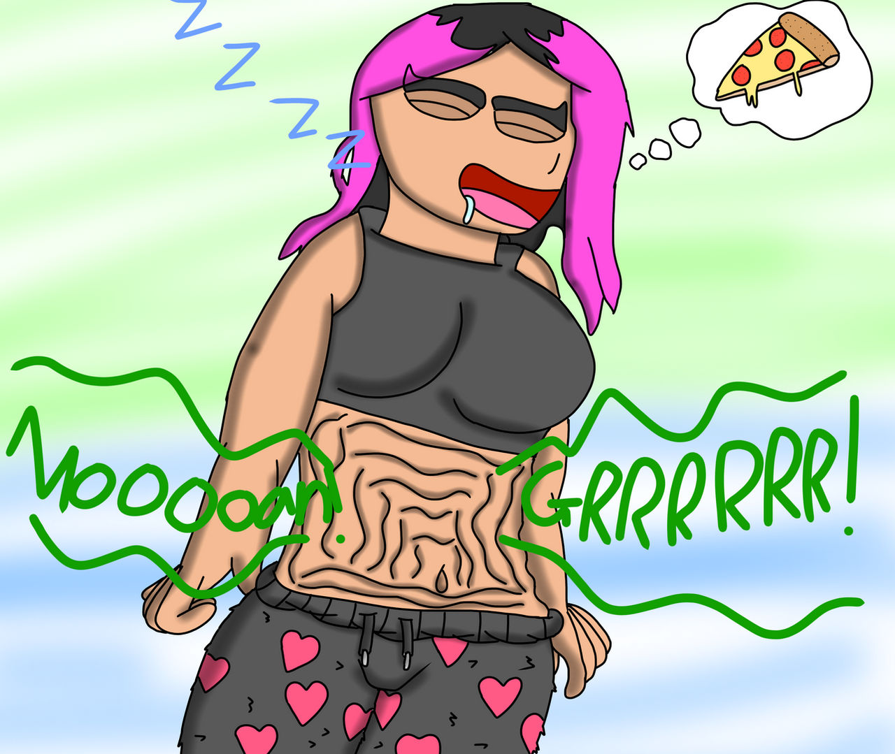 Mmd Stomach Rumbling Original characters stomach growling by Ltheclown21 on DeviantArt