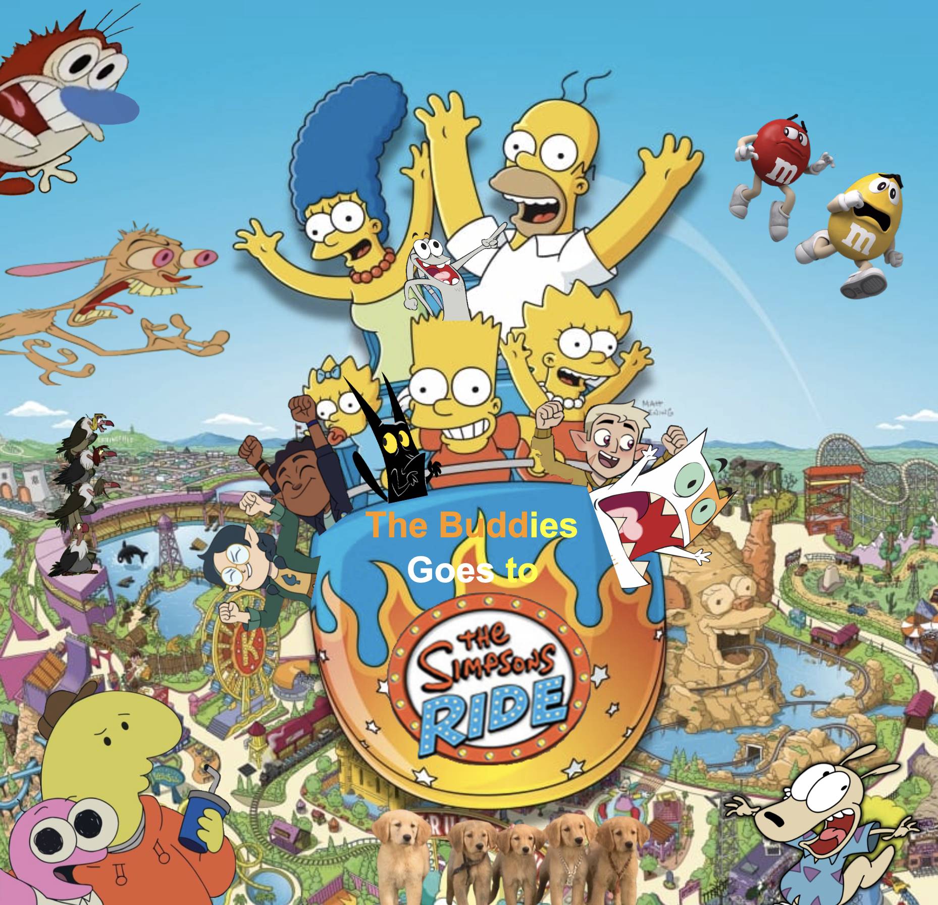 Simpsons Ride Hug The Buddies Goes to The Simpsons Ride by beckykeana1 on DeviantArt