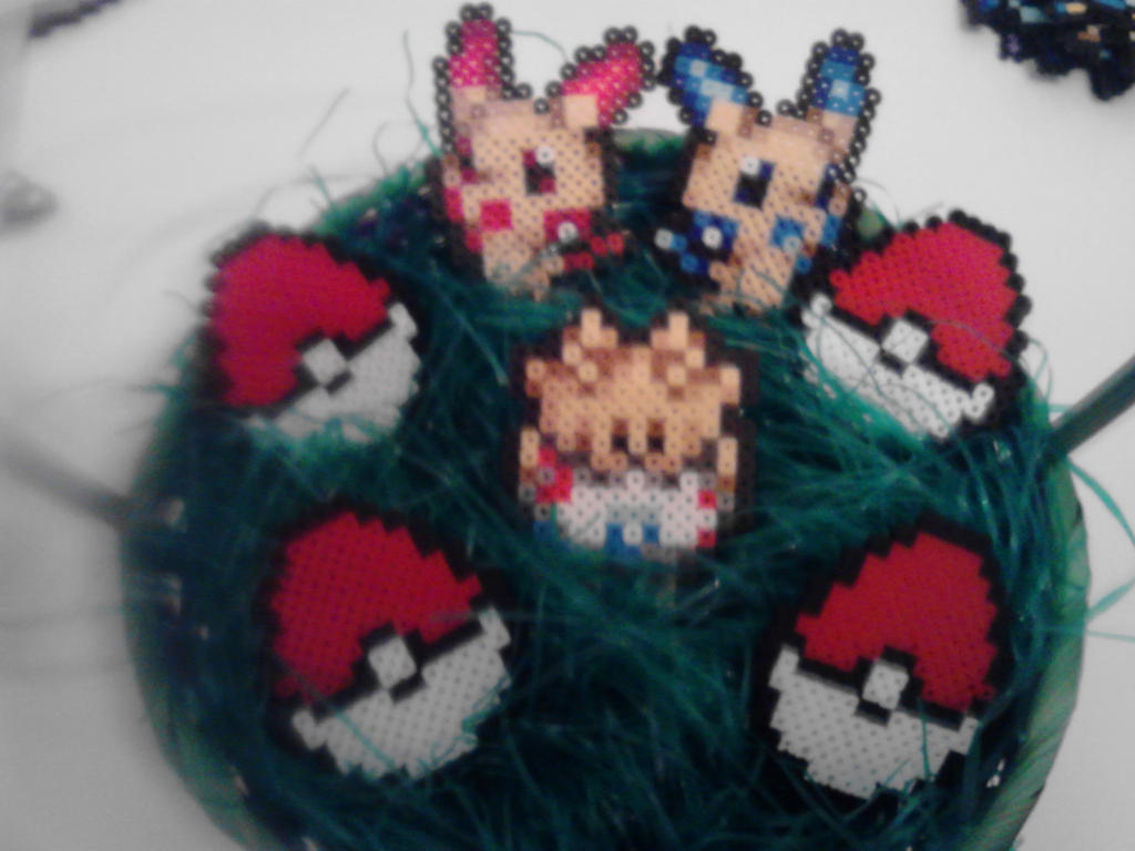 Pokemon Perler Plusle Easter Set