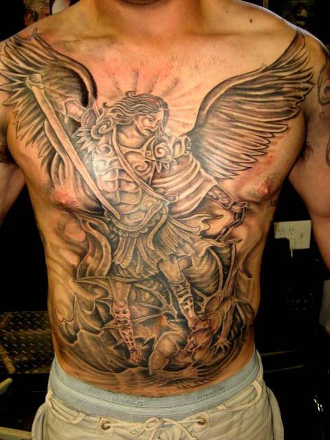 Tatto Good Vs Evil Back Tattoo
