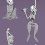 Bunch of Skeleton Girls sketches