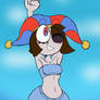 Pomni on the beach
