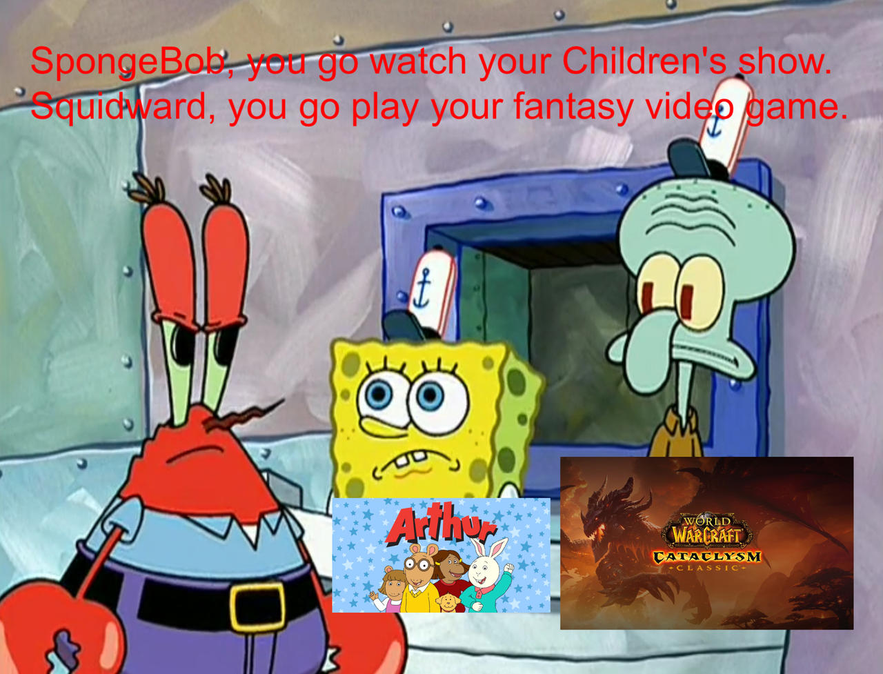 Mr. Krabs splits SpongeBob and Squidward's hobbies by Challenger153 on ...
