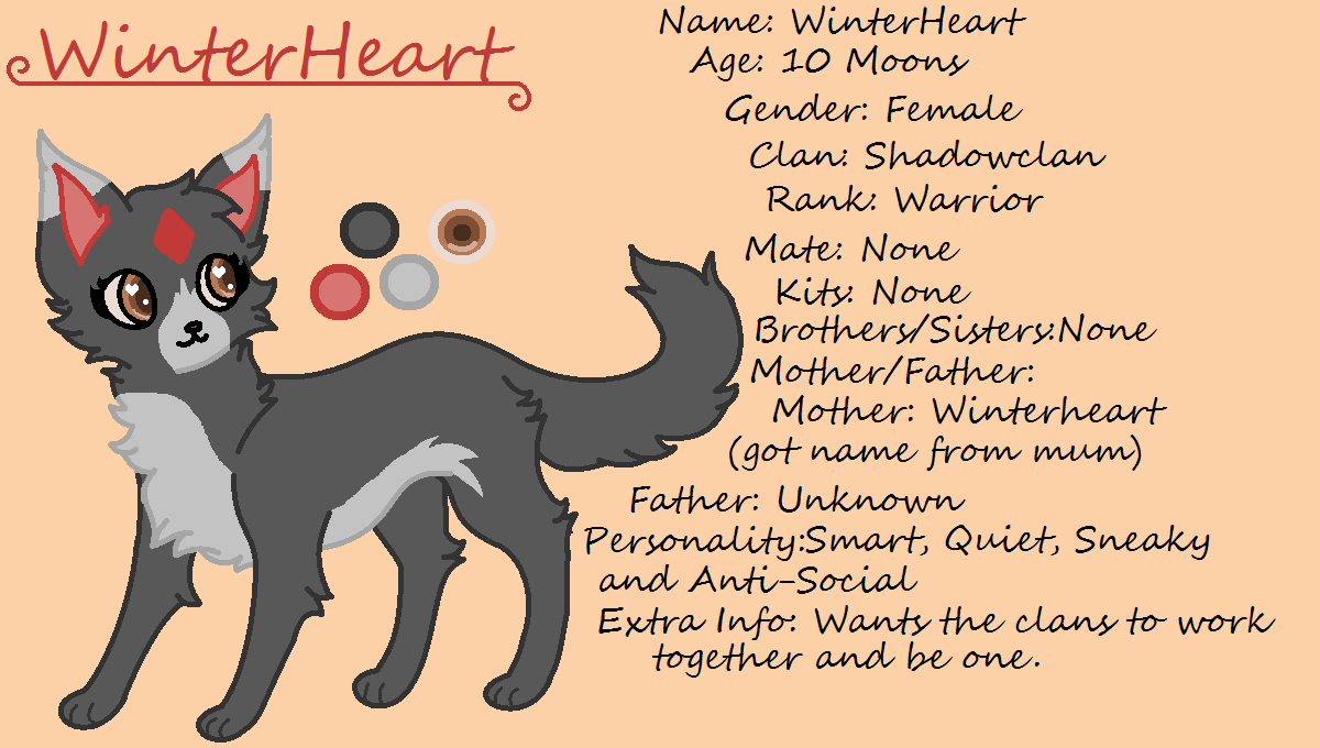 Warrior Cat Profile Winterheart By Wolfgirlstuart On Deviantart Warrior Cat Profile Winterheart By Wolfgirlstuart On Deviantart