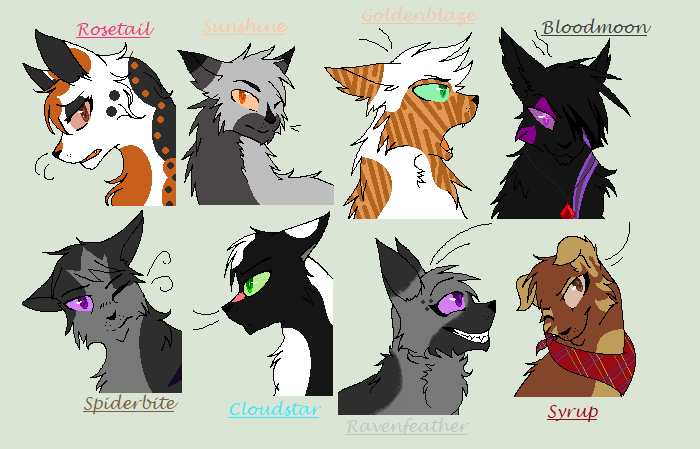 Pixel icons part 1 by splashamantha  Warrior cat, Drawing reference, Warrior  cats