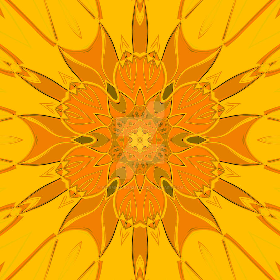 Dot Mandala Flower Yellow by WormholeOrbital on DeviantArt