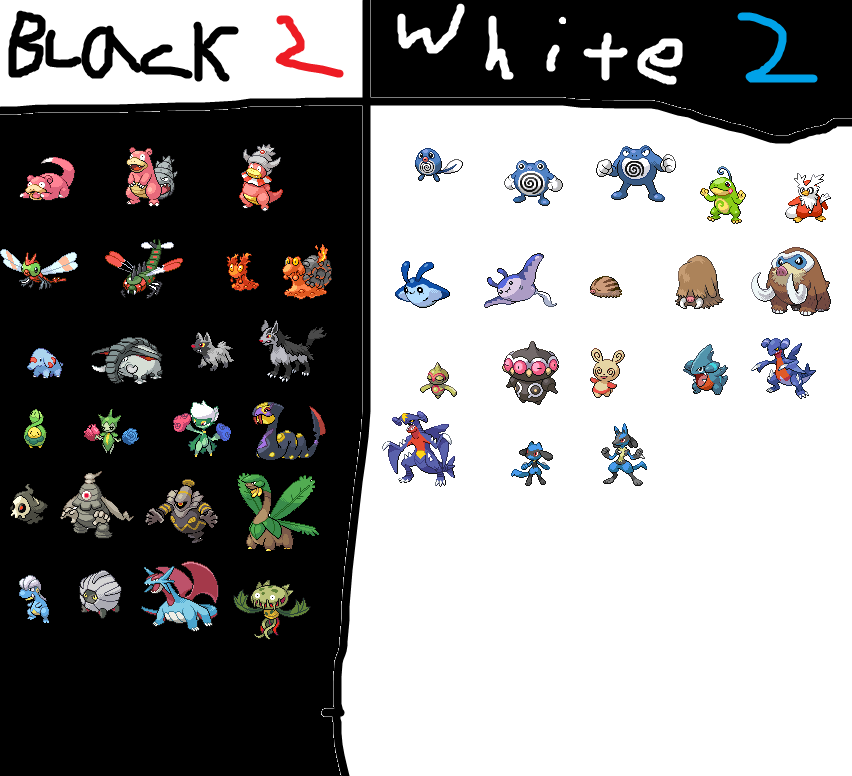 Black2/White2 version exclusives by KaptainKlump on DeviantArt