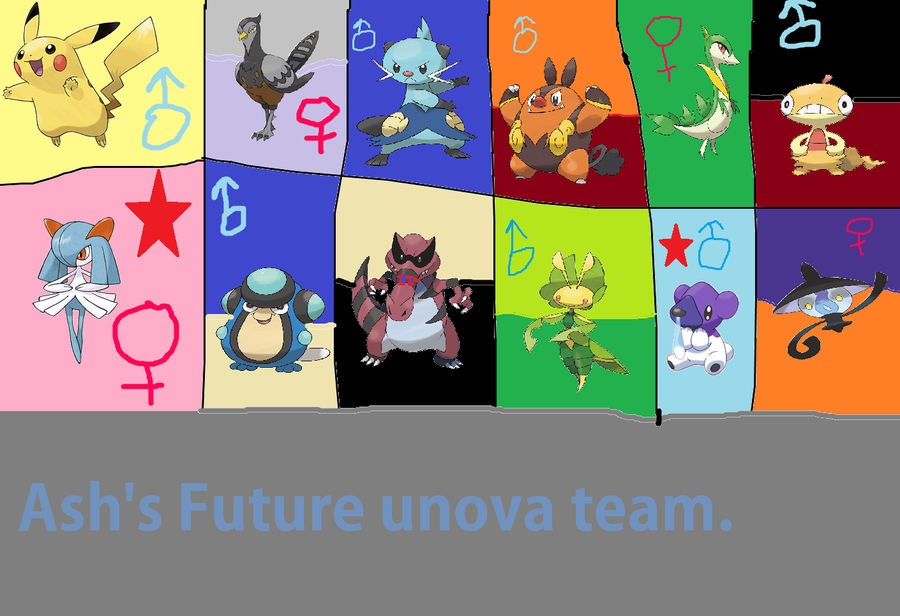 Ash's future unova team by KaptainKlump on DeviantArt