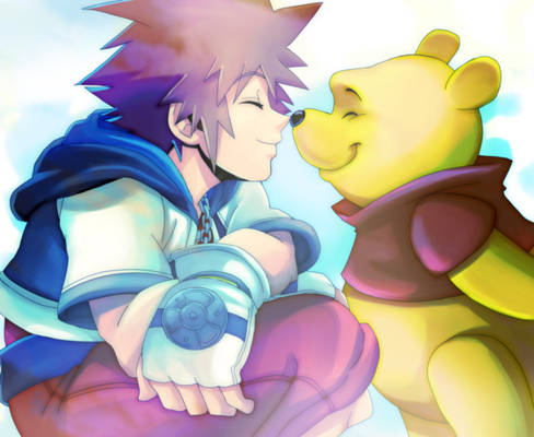 Sora and winnie pooh