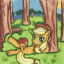 Applejack under a tree