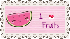 I Love Fruits Stamp