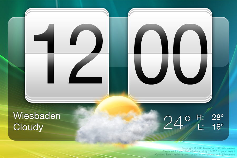HTC Sense Clock PSD by Livven