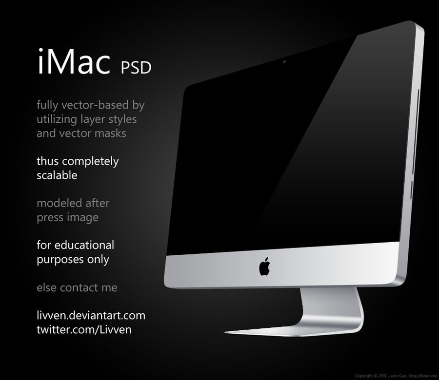Apple iMac PSD by Livven
