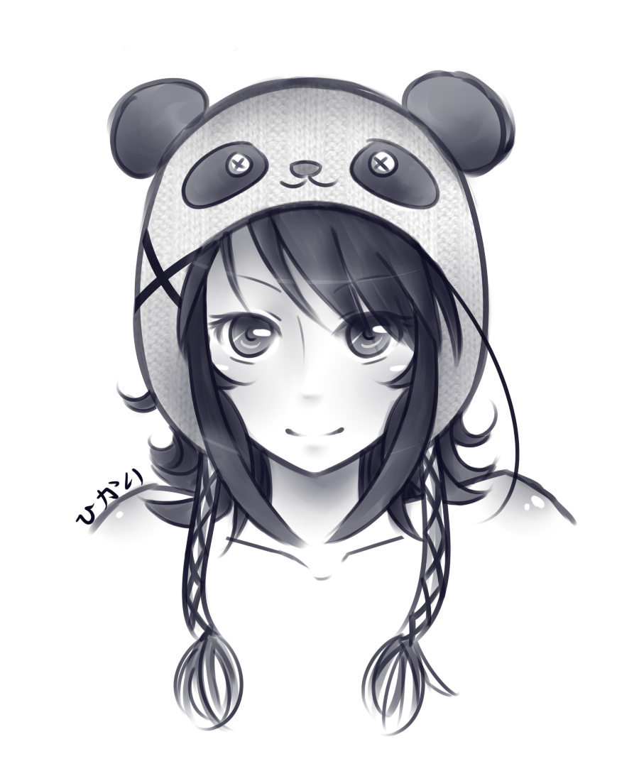 Girl With Panda Hat Free Vector and graphic 185188180.