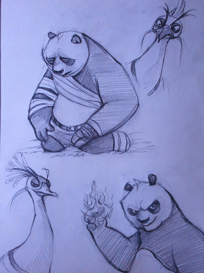 Kung Fu Panda 2 sketches by ChanChili