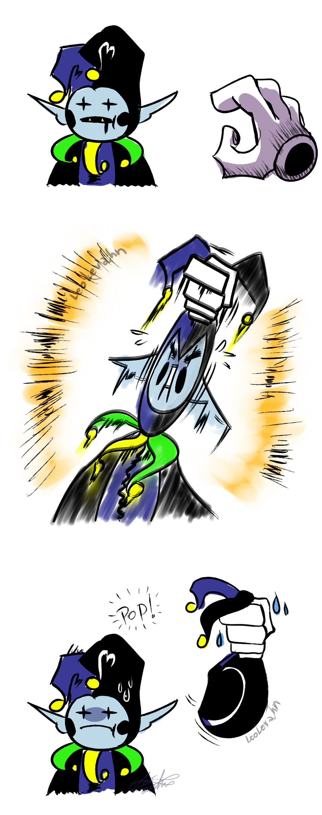 What is under Jevil's hat? by LeoLevahn on DeviantArt