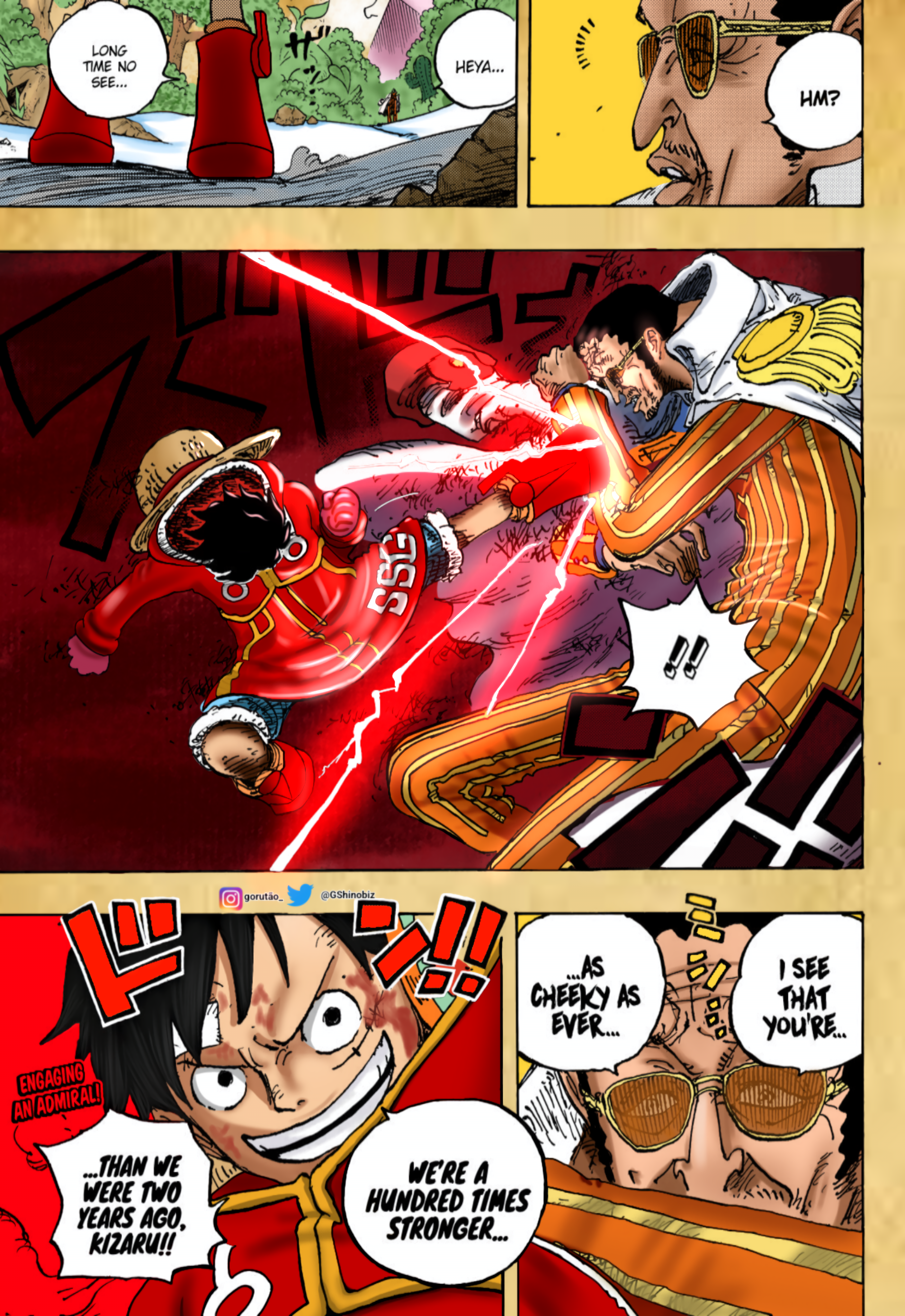 onepiece #luffy #zoro #kizaru #gear5 #onepiece1093 #anime #manga #ani, Luffy Vs Kizaru