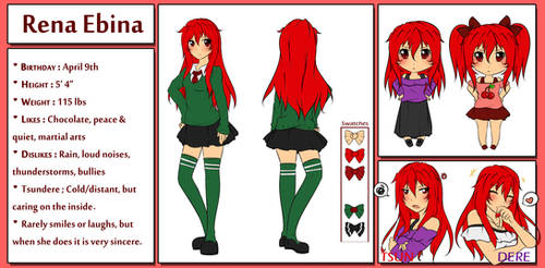 [ Reference Sheet ] Rena Ebina by KitsuneRenaChan