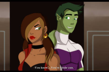 YJ_AU_Firanna_and_Beastboy