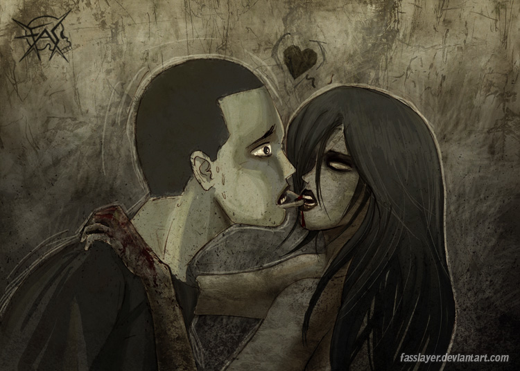 valentine's zombie kiss