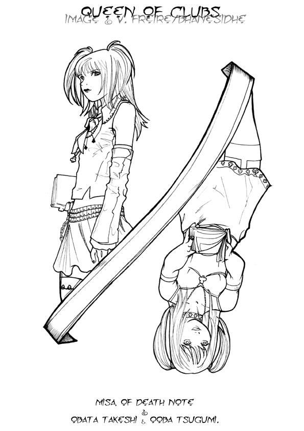 Death Note - Misa - lineart by far-eviler on DeviantArt
