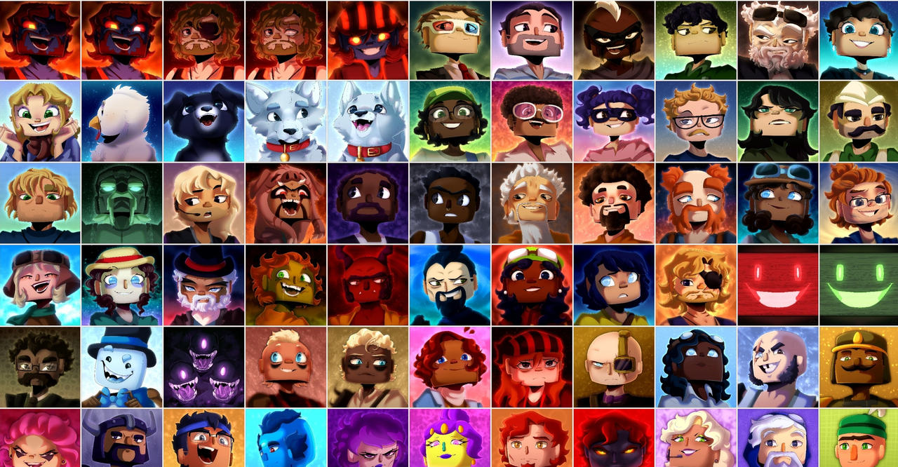 MCSM Character Headshots COMPLETED (+future) by Gold07Arts on DeviantArt